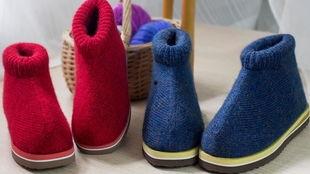 棉鞋编织花样视频